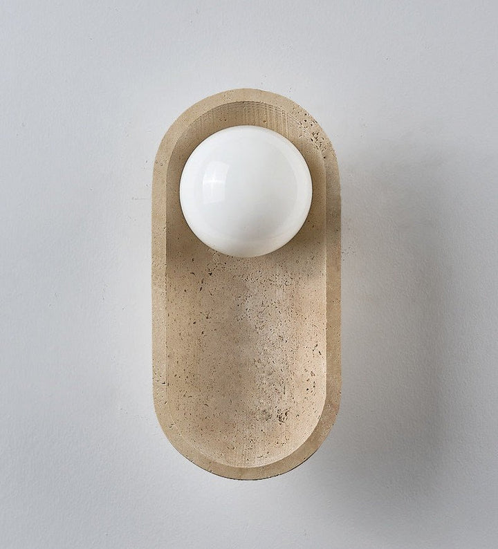 Tavian Arch Travertine Wall Lamp - Vakkerlight