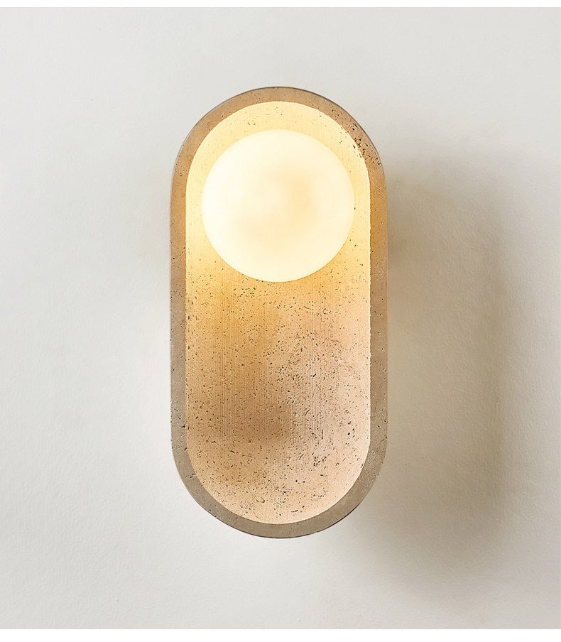 Tavian Arch Travertine Wall Lamp - Vakkerlight