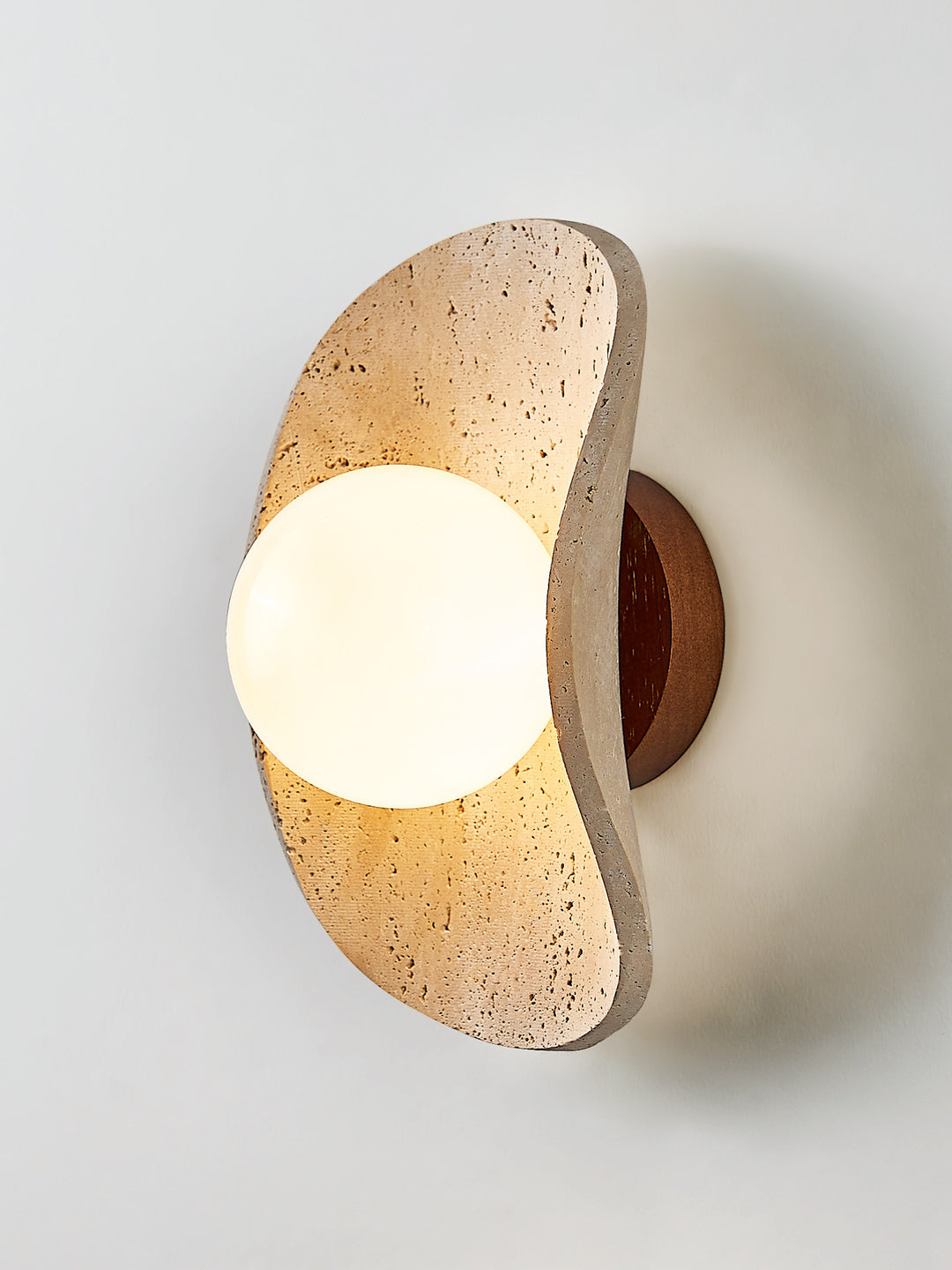 Tavian Halo Travertine Wall Lamp - Vakkerlight