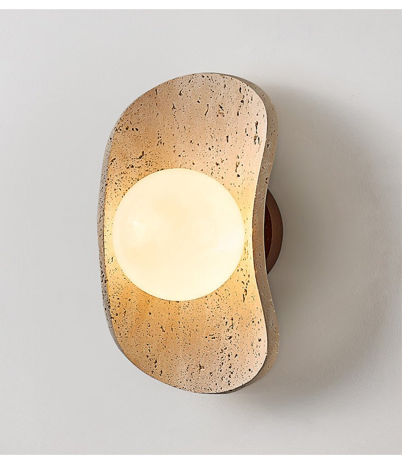 Tavian Halo Travertine Wall Lamp - Vakkerlight