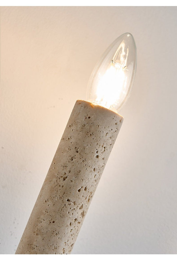 Tavian Travertine Candle Wall Lamp - Vakkerlight