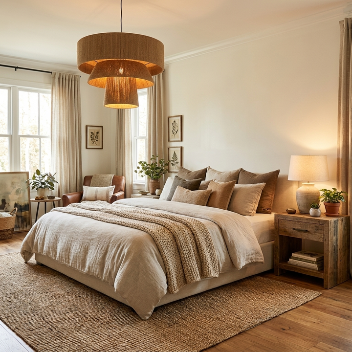 Tavira Tiered Hemp Rope Pendant Light
