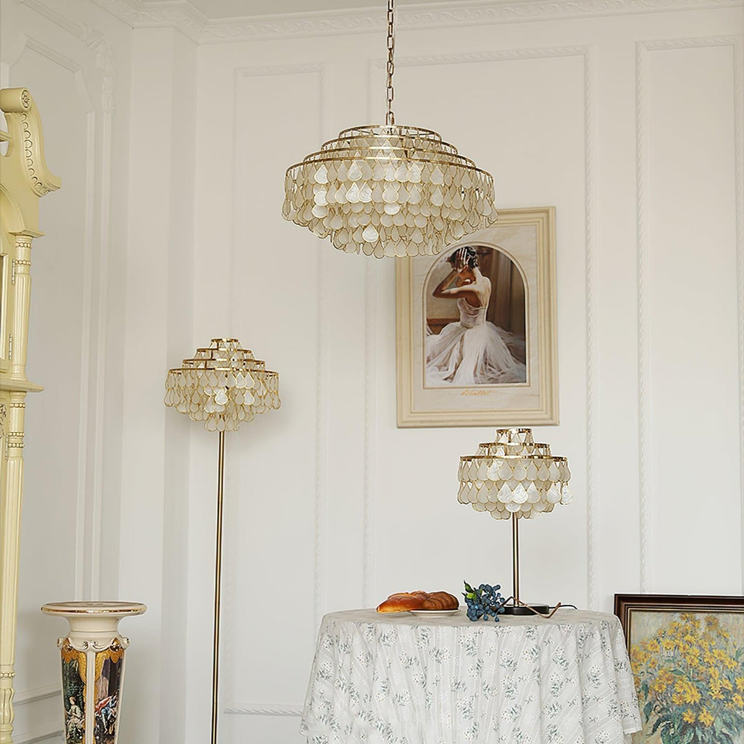 Teardrops Shell Chandelier - Vakkerlight