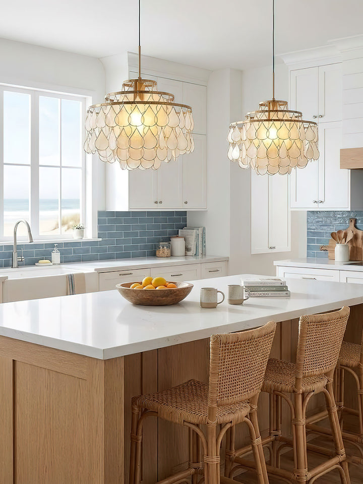 Teardrops Shell Chandelier - Vakkerlight