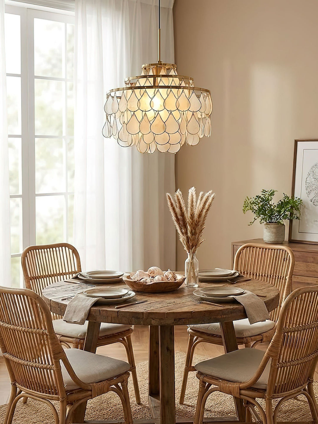 Teardrops Shell Chandelier - Vakkerlight