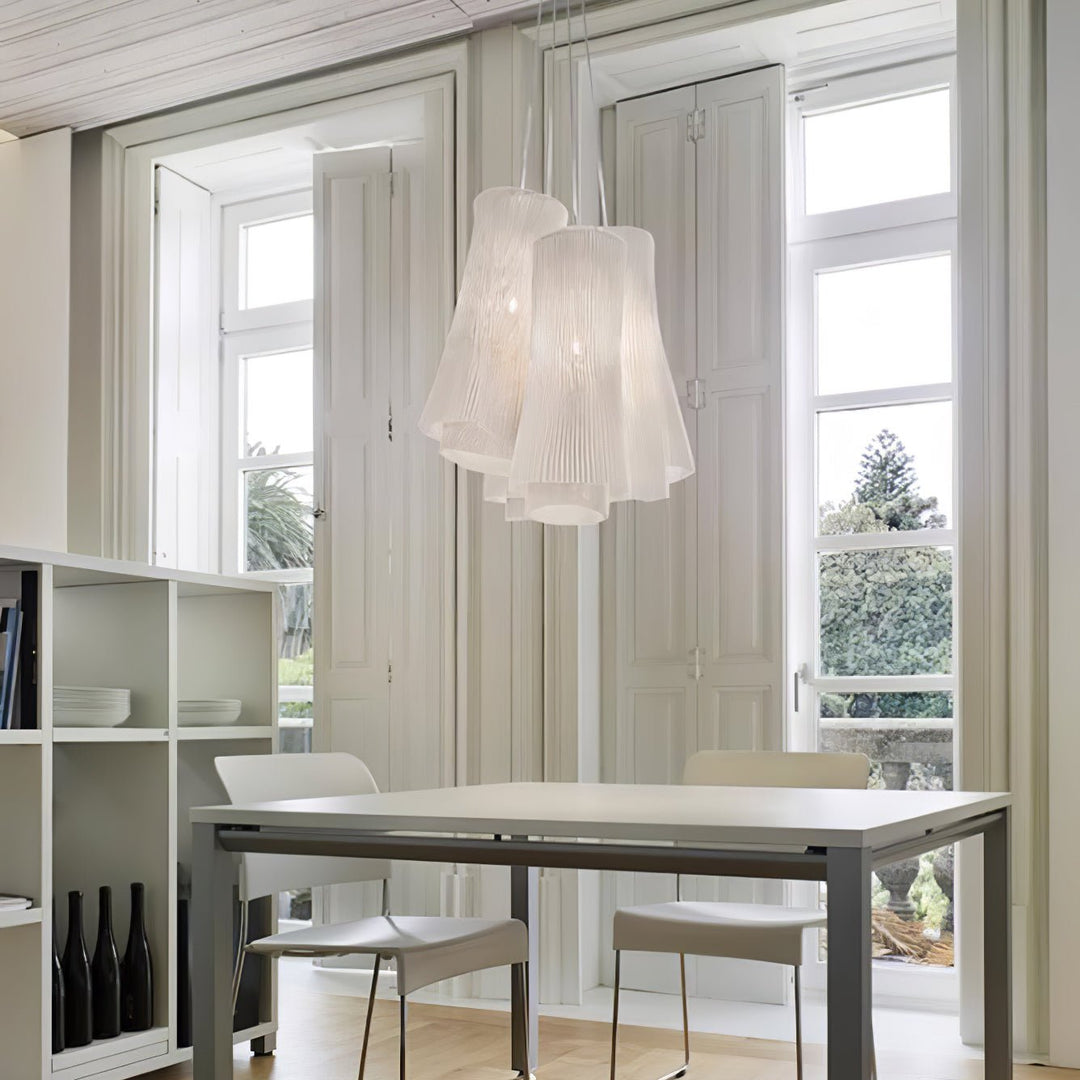 Stainless Steel Pleated Pendant Lamp - Vakkerlight