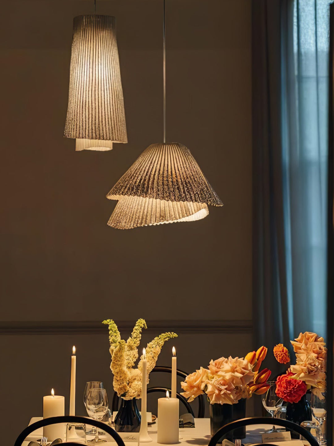 Stainless Steel Pleated Pendant Lamp - Vakkerlight