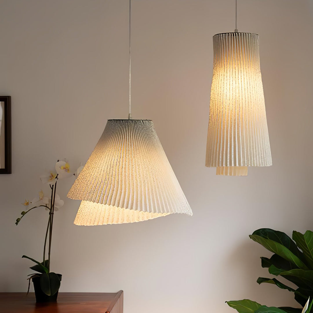 Stainless Steel Pleated Pendant Lamp - Vakkerlight