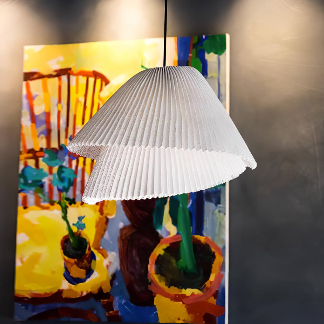 Stainless Steel Pleated Pendant Lamp - Vakkerlight