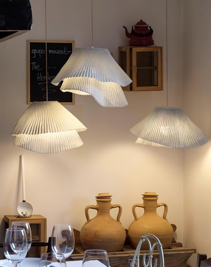 Stainless Steel Pleated Pendant Lamp - Vakkerlight