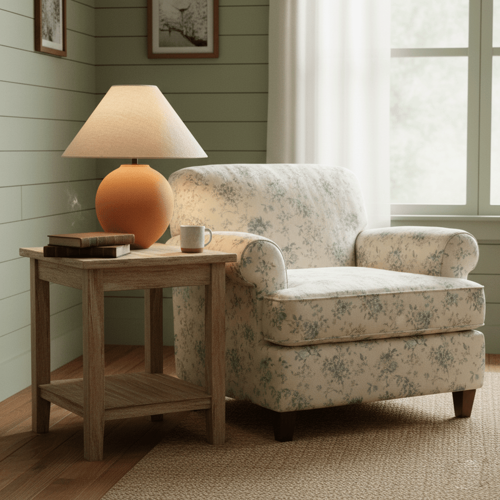 Terracotta Hued Ceramic Table Lamp - Vakkerlight