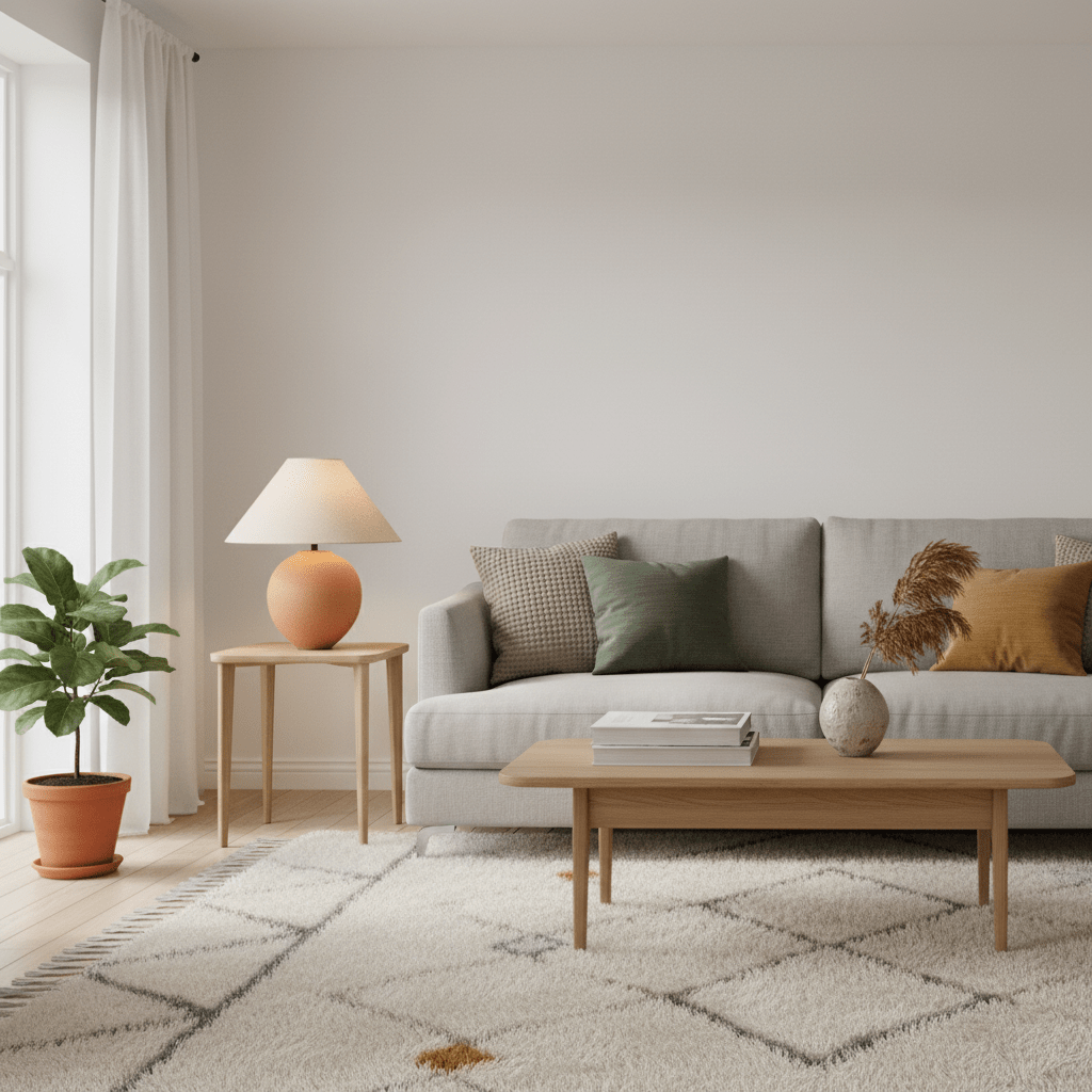 Terracotta Hued Ceramic Table Lamp - Vakkerlight