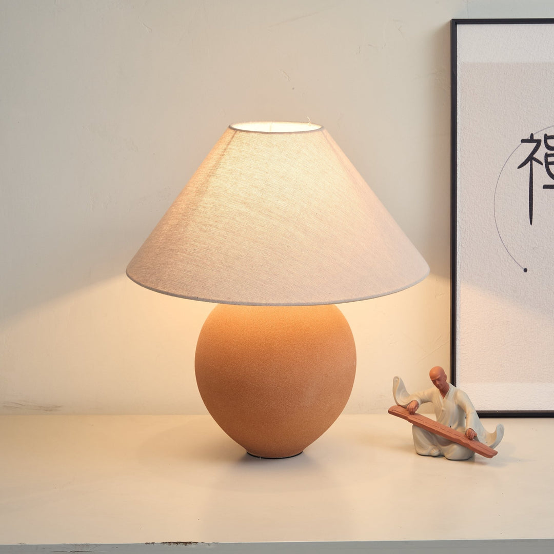 Terracotta Hued Ceramic Table Lamp - Vakkerlight