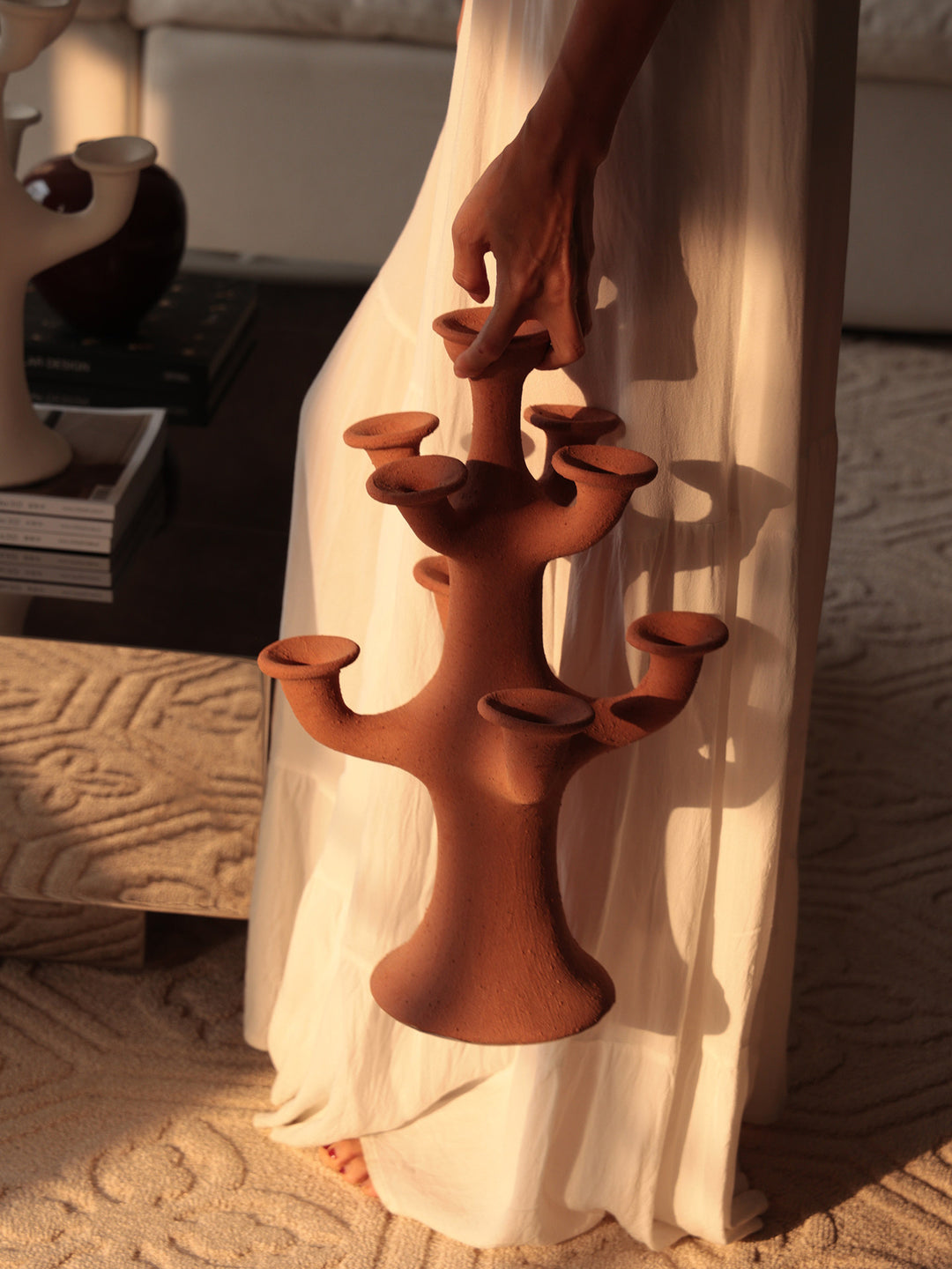 Terracotta Tree Candelabra - Vakkerlight