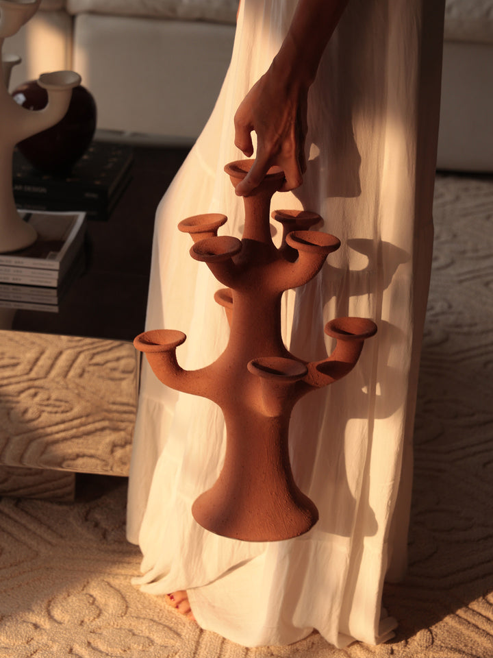 Terracotta Tree Candelabra - Vakkerlight