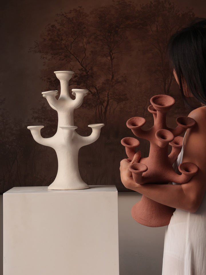 Terracotta Tree Candelabra - Vakkerlight