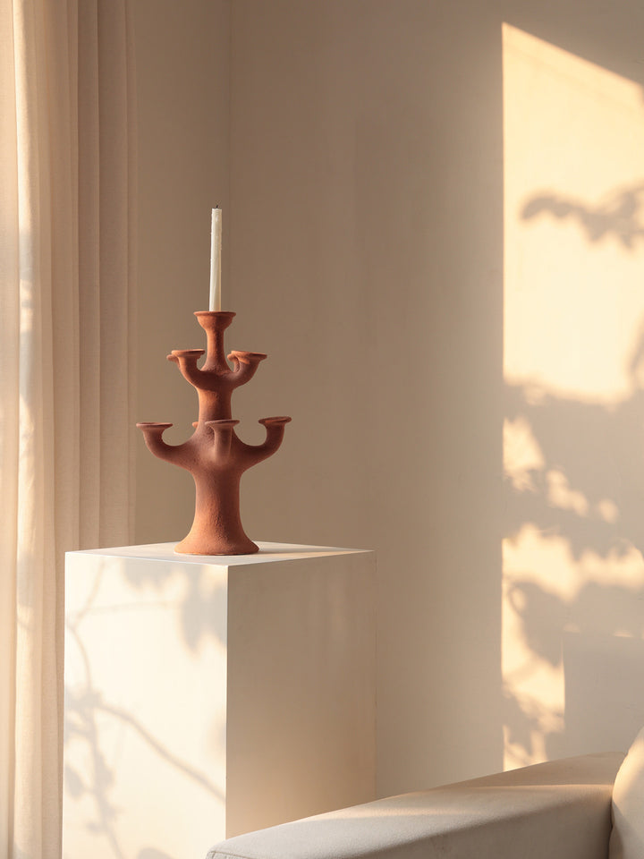Terracotta Tree Candelabra - Vakkerlight
