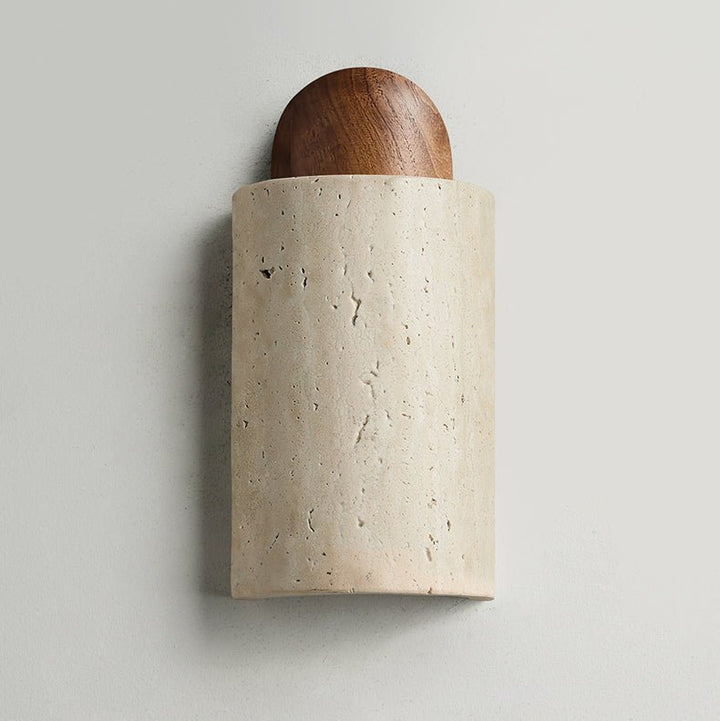Travertine Cylinder Cap Wall Light - Vakkerlight
