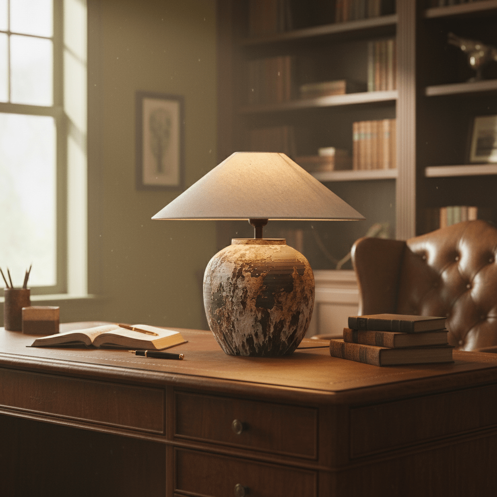 Textured Ceramic Jar Table Lamp - Vakkerlight