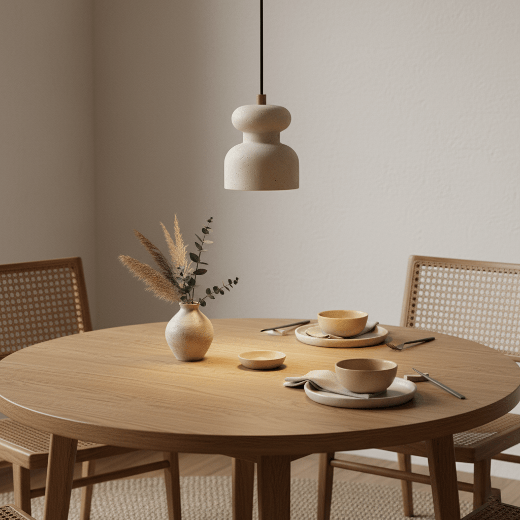 Textured Travertine Gourd Pendant Light - Vakkerlight