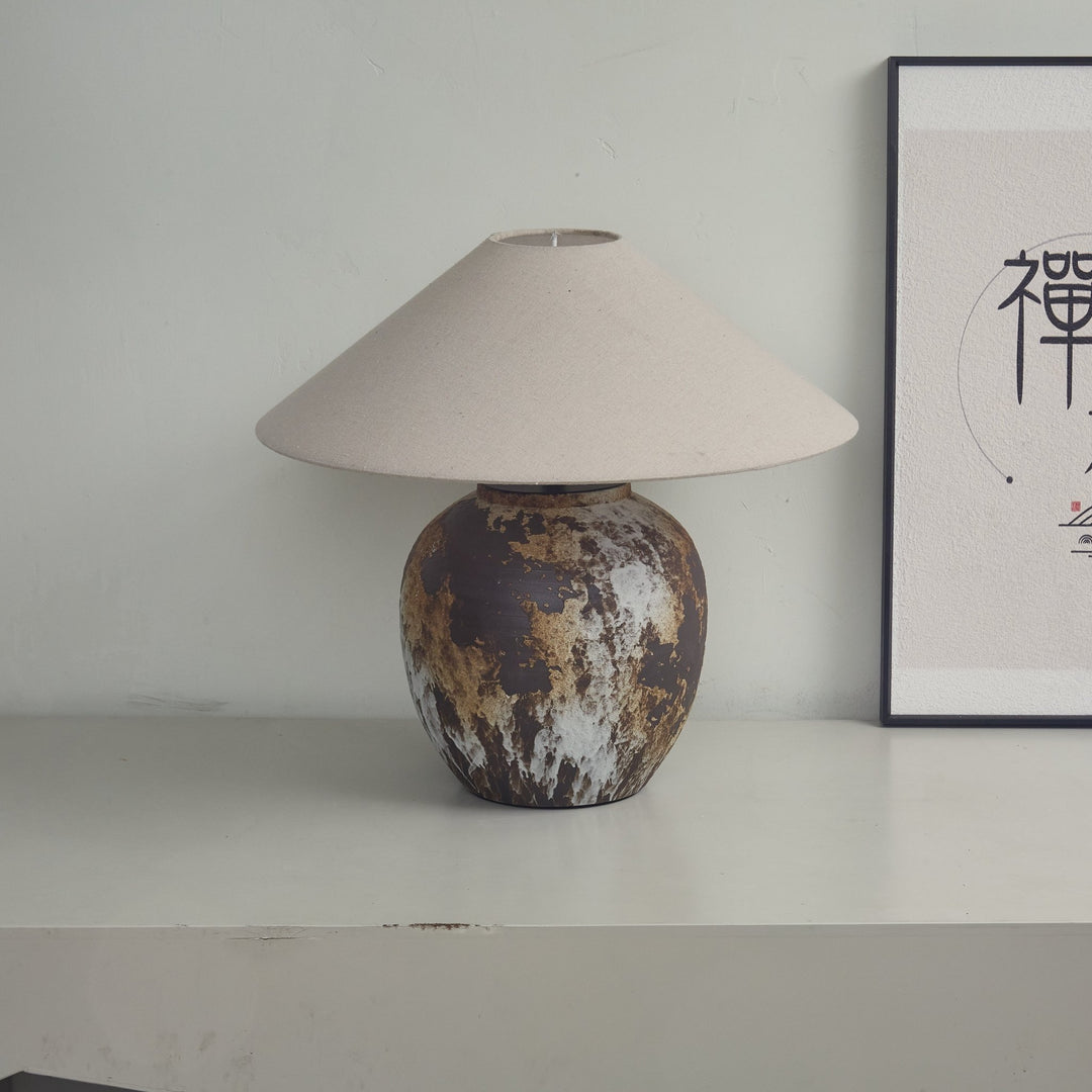 Textured Ceramic Jar Table Lamp - Vakkerlight