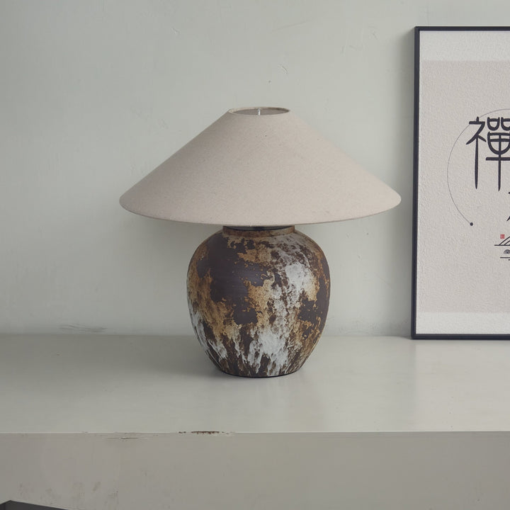 Textured Ceramic Jar Table Lamp - Vakkerlight