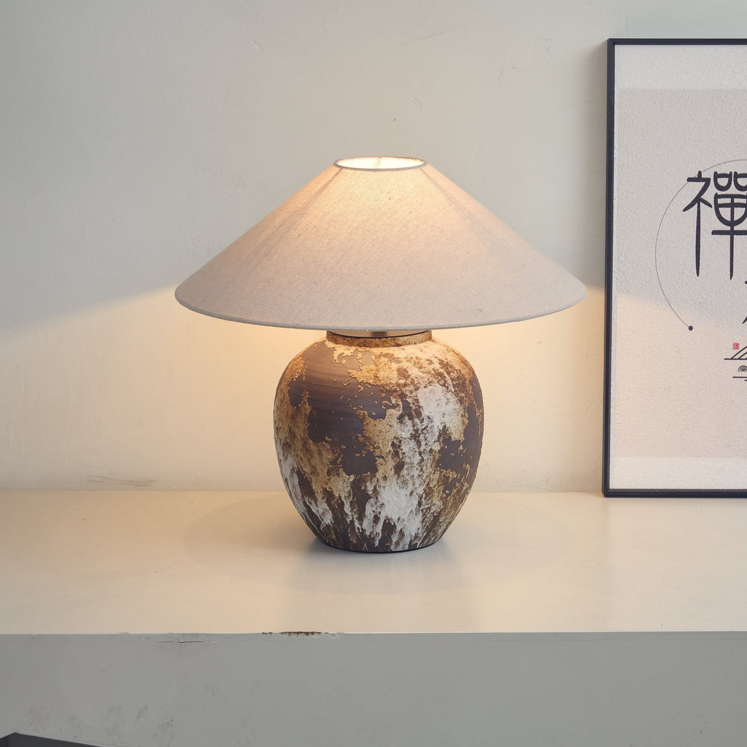 Textured Ceramic Jar Table Lamp - Vakkerlight