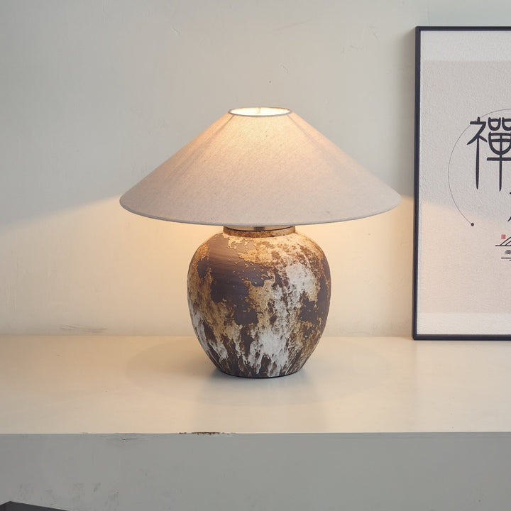 Textured Ceramic Jar Table Lamp - Vakkerlight