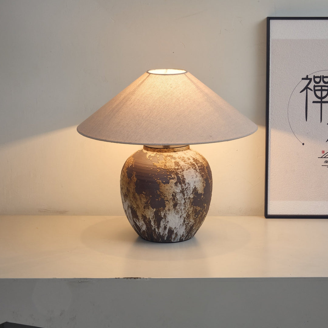 Textured Ceramic Jar Table Lamp - Vakkerlight