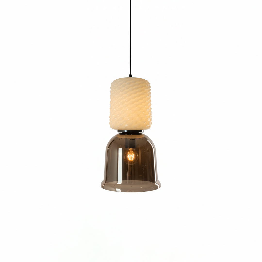 Textured Layered Glass Pendant Light - Vakkerlight