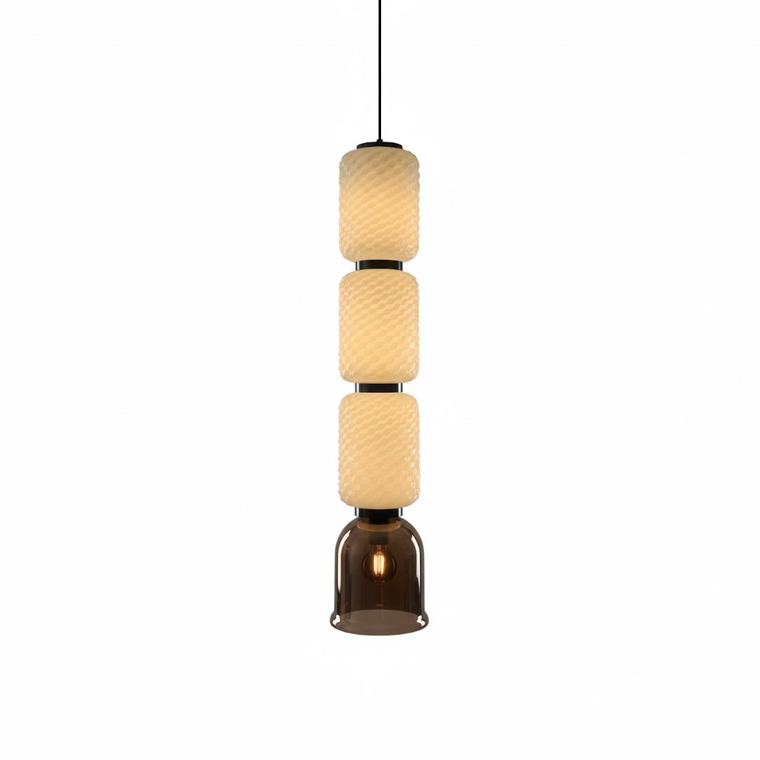 Textured Layered Glass Pendant Light - Vakkerlight