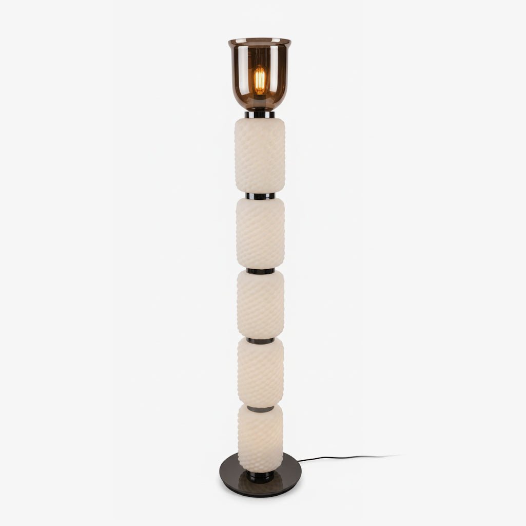 Textured Layered Glass Floor Light - Vakkerlight