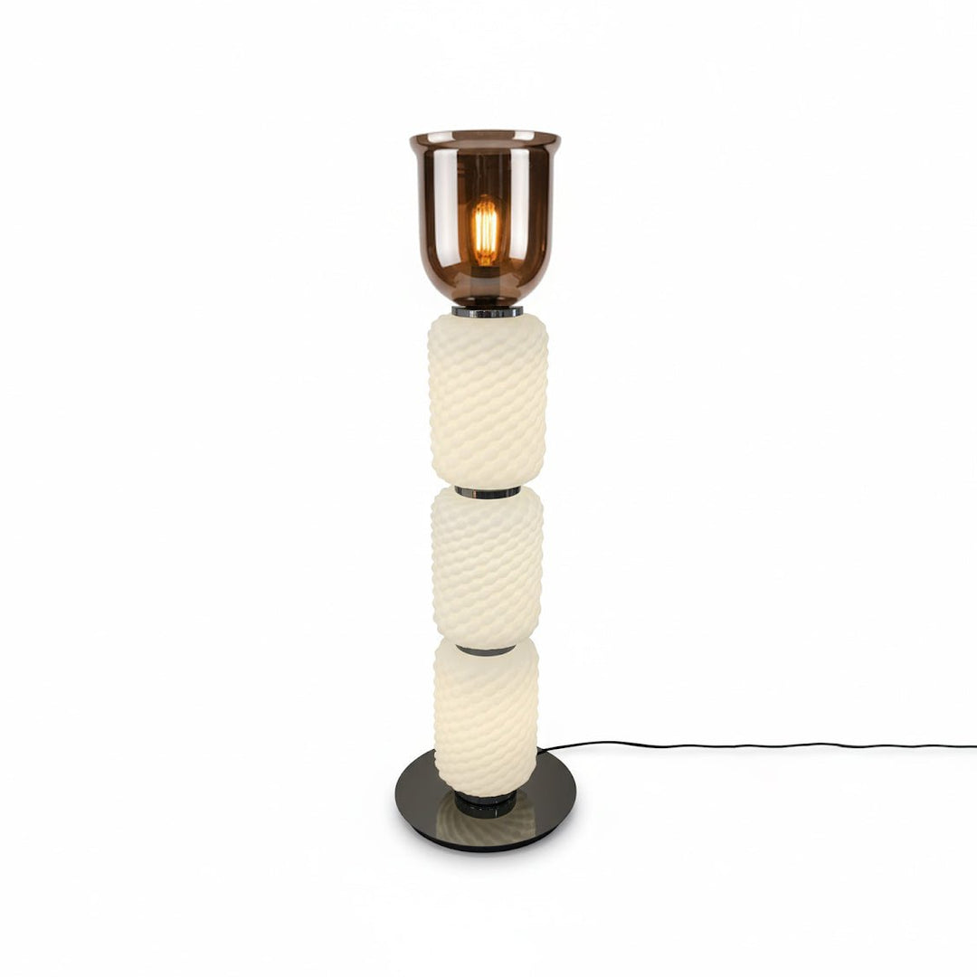 Textured Layered Glass Floor Light - Vakkerlight