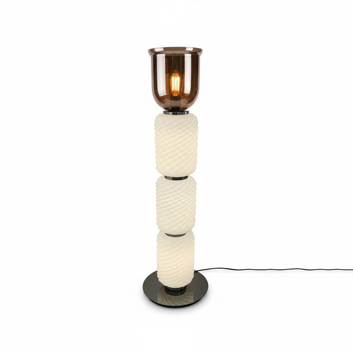 Textured Layered Glass Floor Light - Vakkerlight