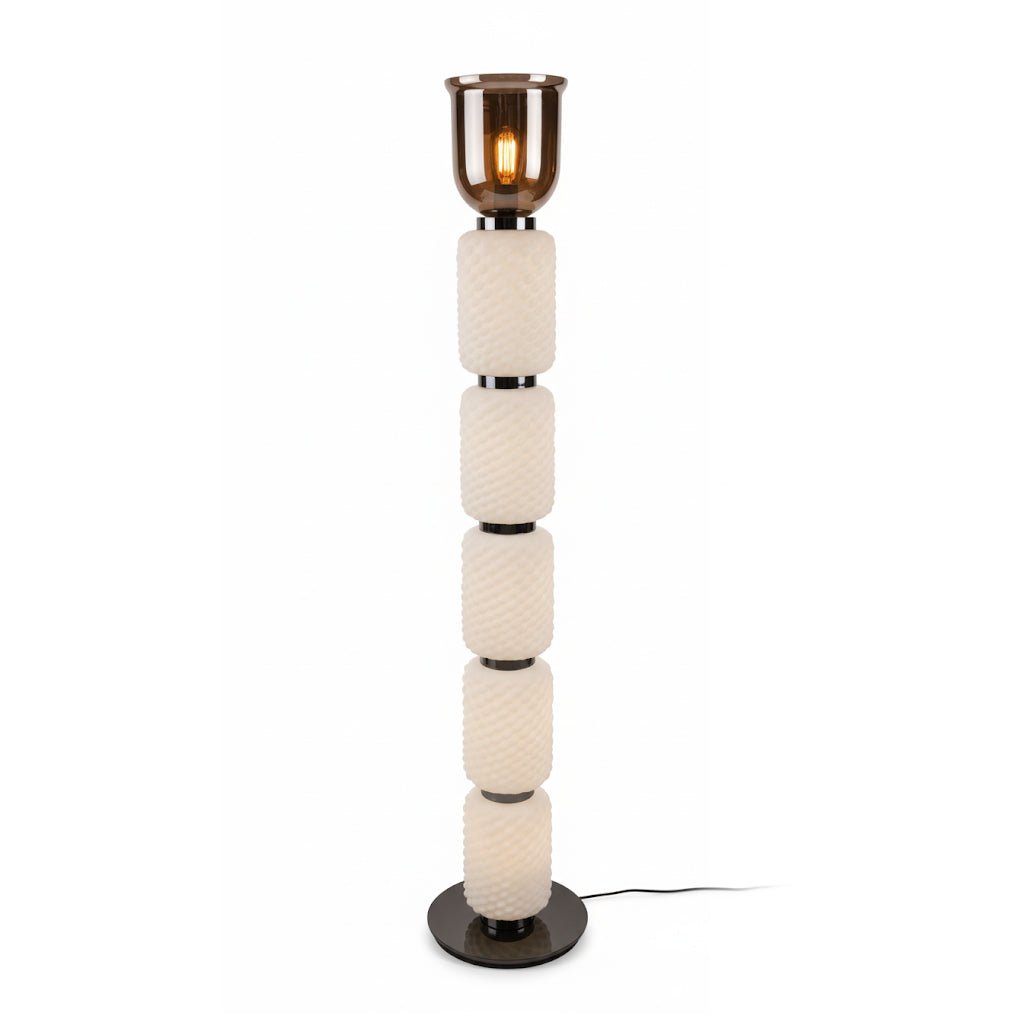 Textured Layered Glass Floor Light - Vakkerlight