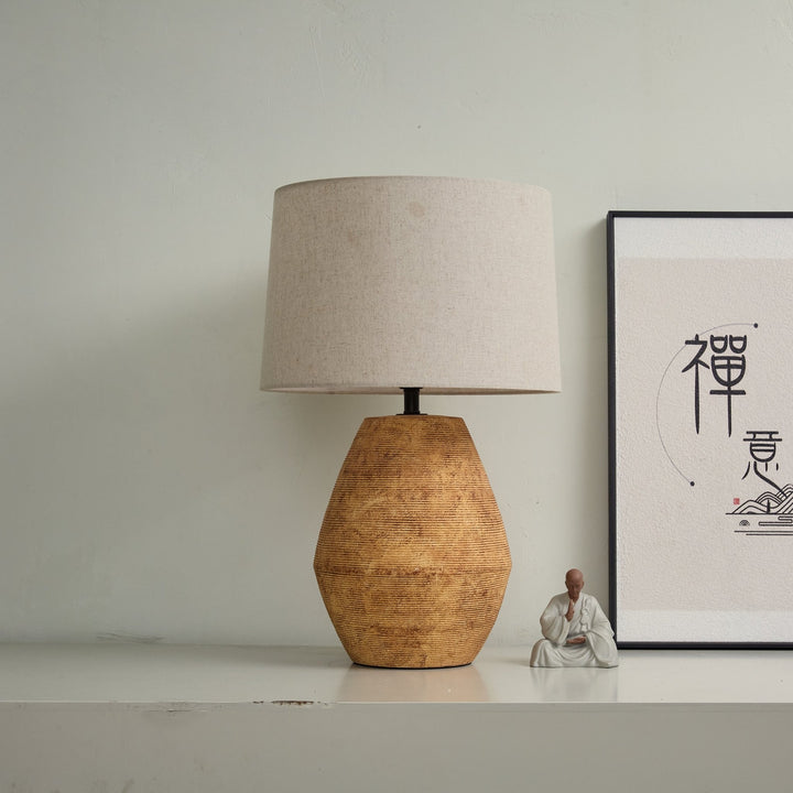 Textured Terracotta Toned Table Lamp - Vakkerlight