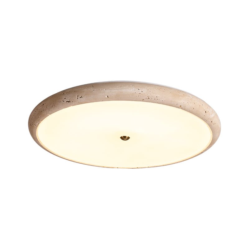 Textured Travertine Disk Ceiling Light - Vakkerlight