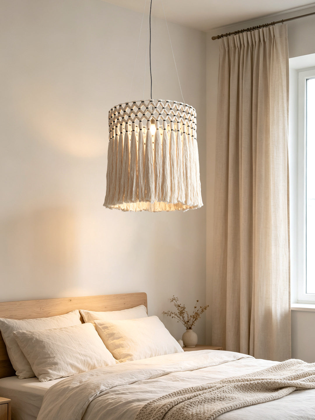 Thatch Macrame Tassel Pendant Lamp