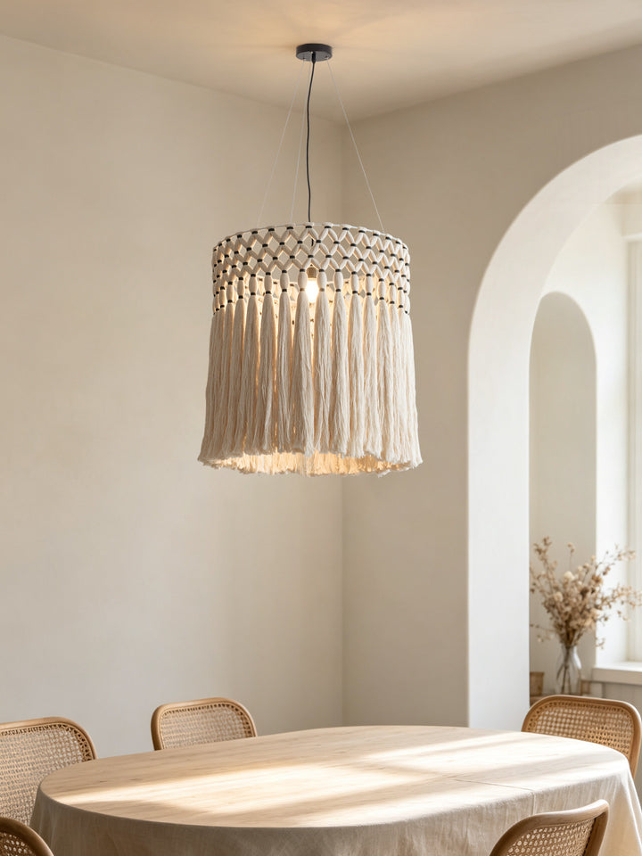 Thatch Macrame Tassel Pendant Lamp