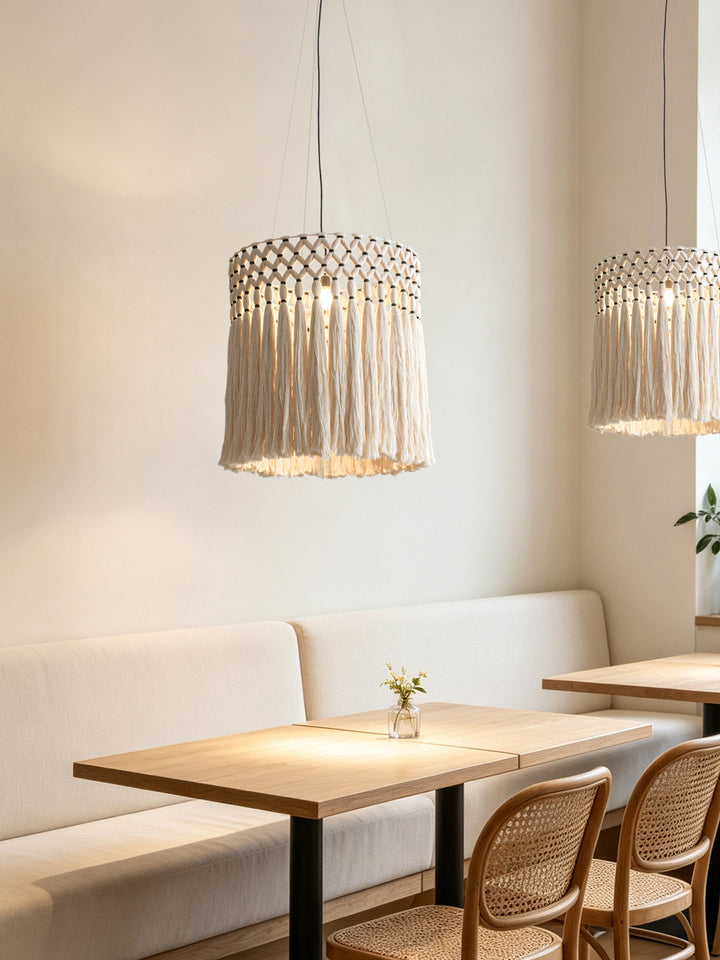 Thatch Macrame Tassel Pendant Lamp