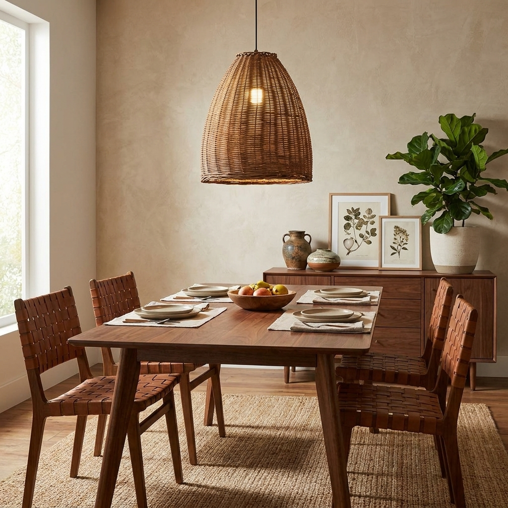 Thatch Woven Rattan Pendant Lamp