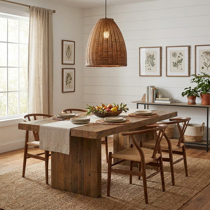 Thatch Woven Rattan Pendant Lamp