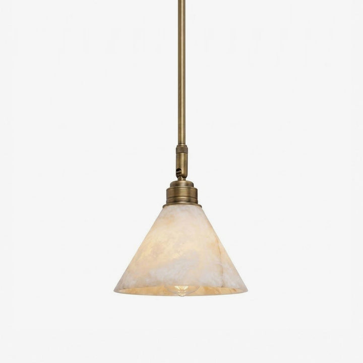 Lampada a sospensione Thessa in alabastro Cone