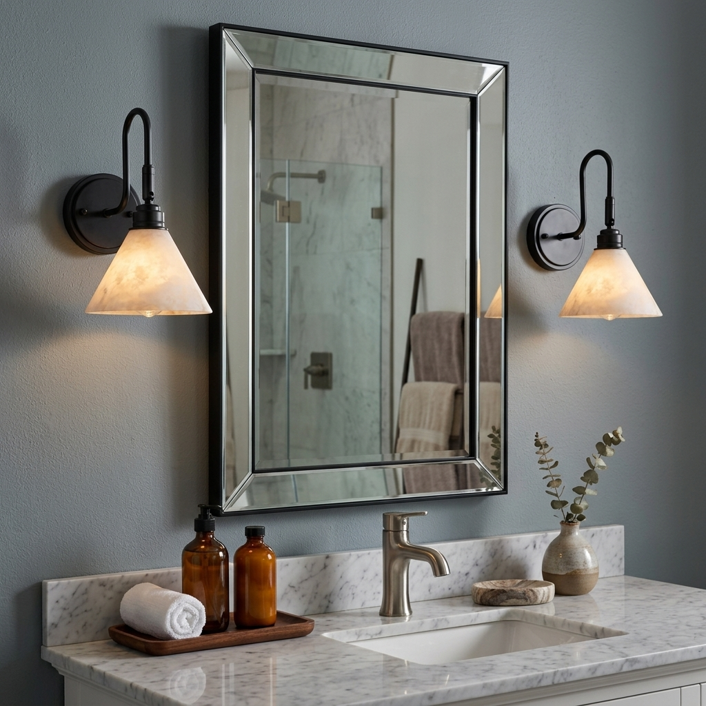 Thessa Alabaster Cone Wall Sconce