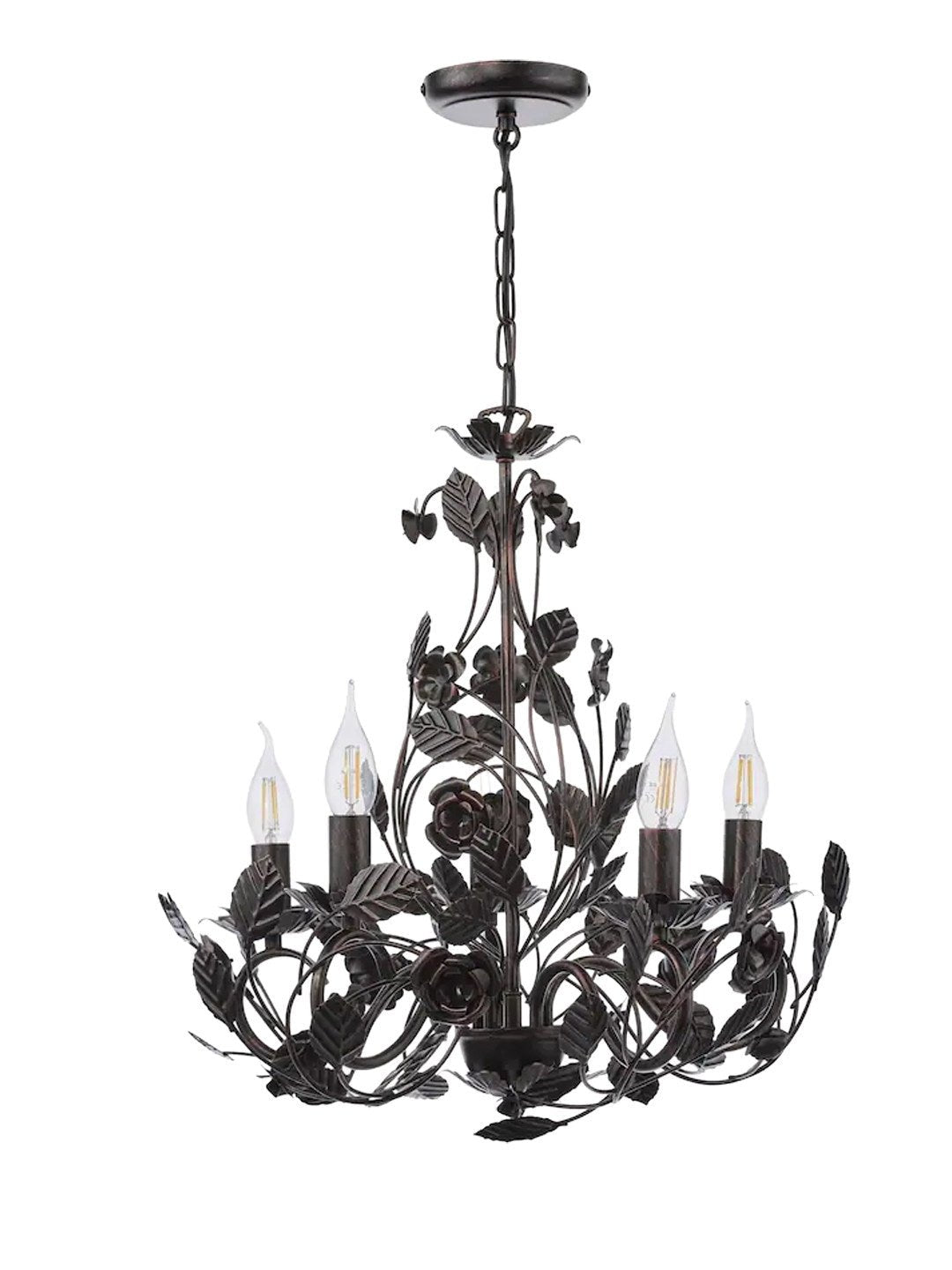 Rosaio Wrought Iron Chandelier - Vakkerlight