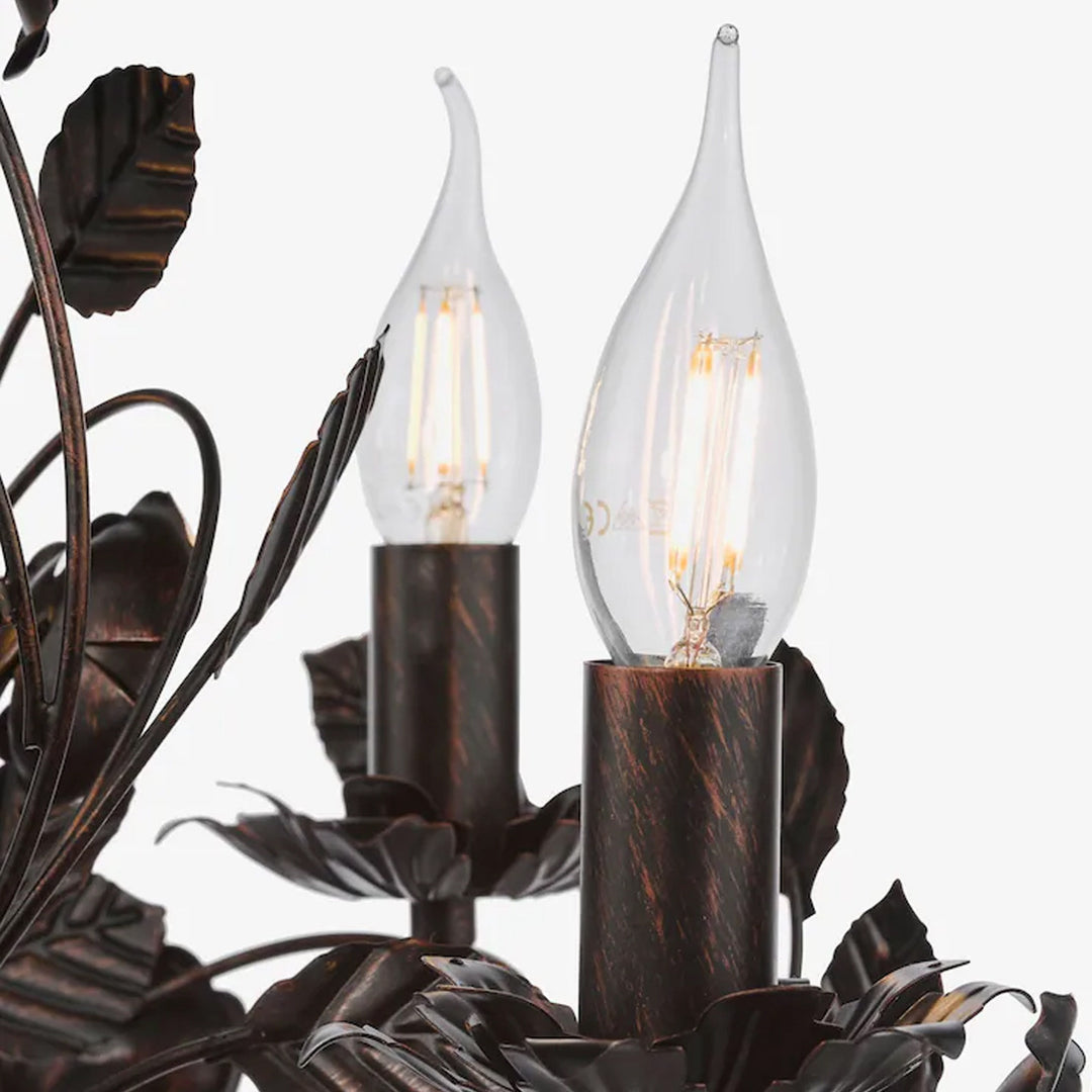 Rosaio Wrought Iron Chandelier - Vakkerlight