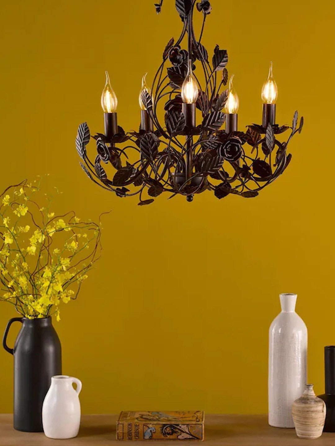 Rosaio Wrought Iron Chandelier - Vakkerlight