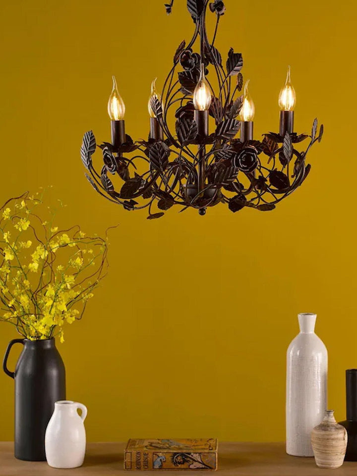 Rosaio Wrought Iron Chandelier - Vakkerlight