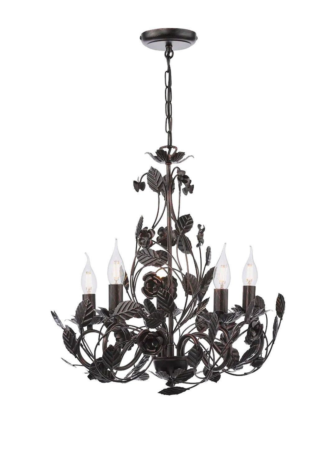 Rosaio Wrought Iron Chandelier - Vakkerlight