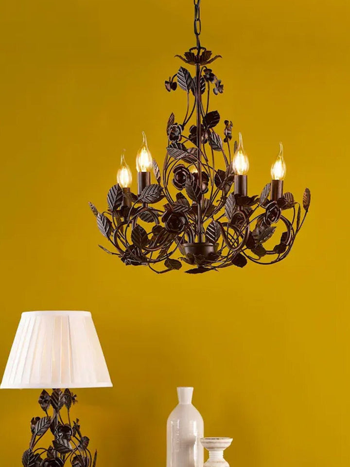 Rosaio Wrought Iron Chandelier - Vakkerlight